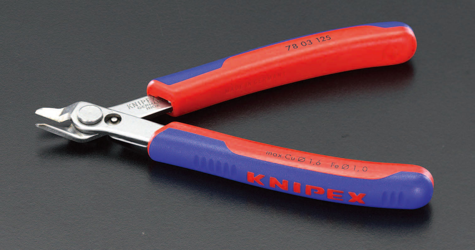 KNIPEX（ｸﾆﾍﾟｯｸｽ） 125mm 精密用ニッパー(ｸﾞﾘｯﾌﾟ・ﾎｰﾙﾄﾞ付/INOX 7813125