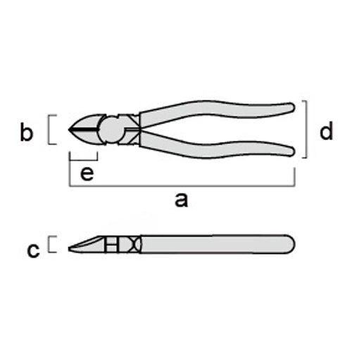 フジ矢（FUJIYA） 200mm 電工ﾆｯﾊﾟｰ(圧着付/偏芯型/ﾗｳﾝﾄﾞ刃 700N-200