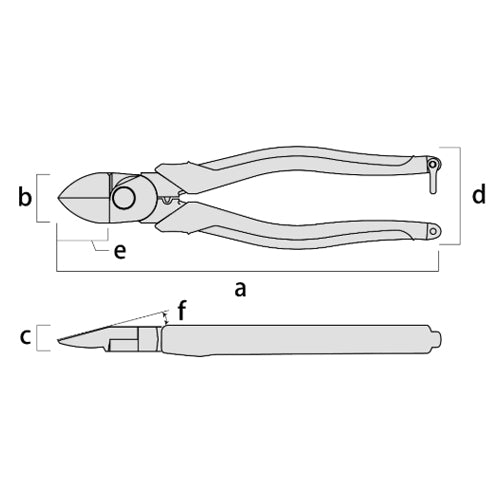 フジ矢（FUJIYA） 200mm 電工薄刃ニッパー(圧着付/偏芯型) 7700N-200BG