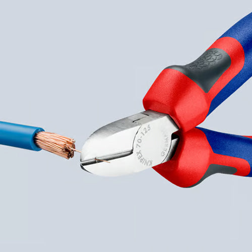 KNIPEX（クニペックス） 125mm 電工ニッパー(ｸﾞﾘｯﾌﾟ付/ﾒｯｷ) 70 05 125