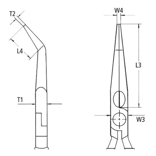 KNIPEX（クニペックス） 160mm ラジオペンチ(ｸﾞﾘｯﾌﾟ付/ﾒｯｷ/40ﾟ先曲) 25 25 160