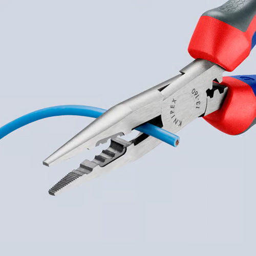 KNIPEX（ｸﾆﾍﾟｯｸｽ） 160mm 穴付ラジオペンチ(ｸﾞﾘｯﾌﾟ･圧着付) 13 02 160