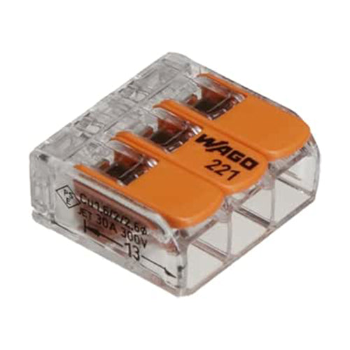 WAGO（ワゴ） 差込形電線コネクター(3極/8個) WFR-3LBP