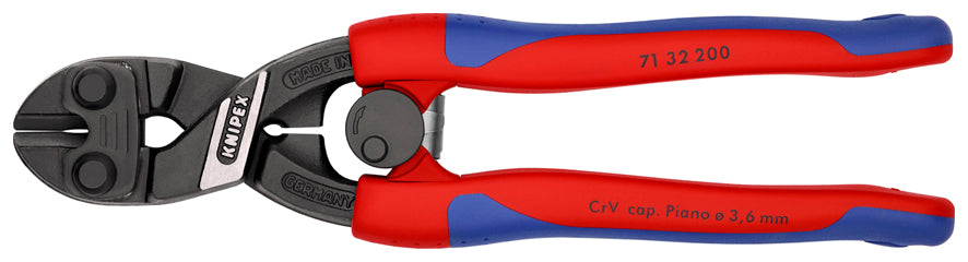 KNIPEX（ｸﾆﾍﾟｯｸｽ） 200mm 強力型ミニクリッパー(ｸﾞﾘｯﾌﾟ・ﾊﾞﾈ付) 7132200