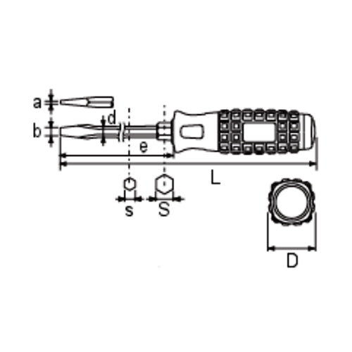 京都機械工具（KTC） 5.5x0.8x300mm [-]ドライバー(貫通/樹脂柄) D1M2-530