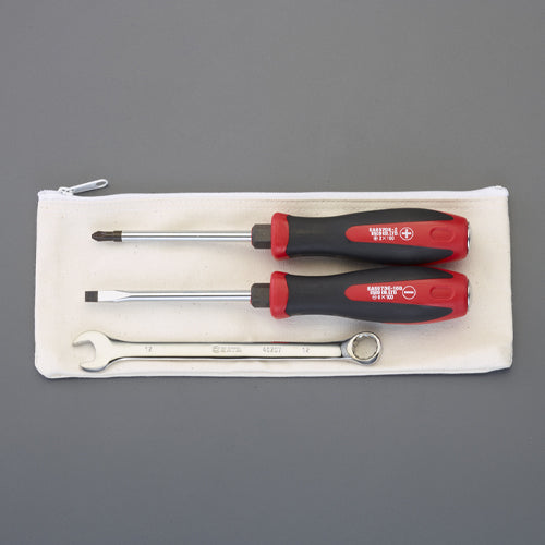 アネックスツール（Anex） [+ -] 貫通ﾄﾞﾗｲﾊﾞｰｾｯﾄ(手元六角/ｽﾊﾟﾅ付) ※ESCOオリジナルセット品