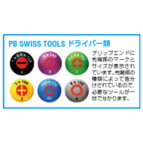 PB SWISS TOOLS ２本組 [+ -]ドライバー(貫通柄) ※ESCOオリジナルセット品