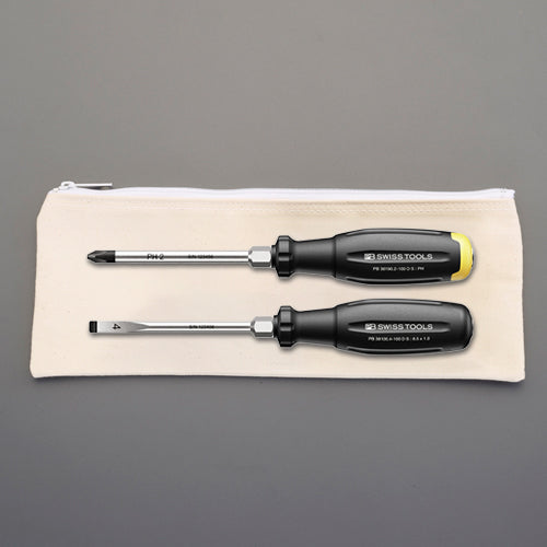 PB SWISS TOOLS ２本組 [+ -]ドライバー(貫通柄) ※ESCOオリジナルセット品