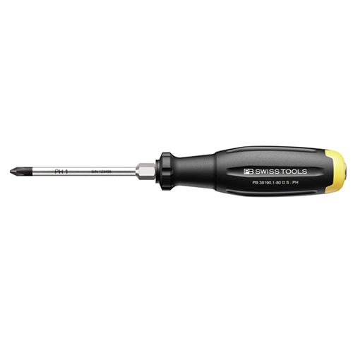 PB SWISS TOOLS #1 x 80mm [+]ドライバー(貫通柄･手元六角) PB 38190.1-80 D S