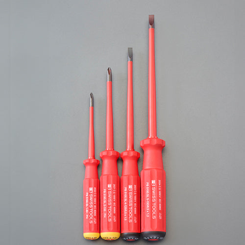 PB SWISS TOOLS 4本組 [+ -]ドライバー(絶縁細軸) ※エスコオリジナルセット品