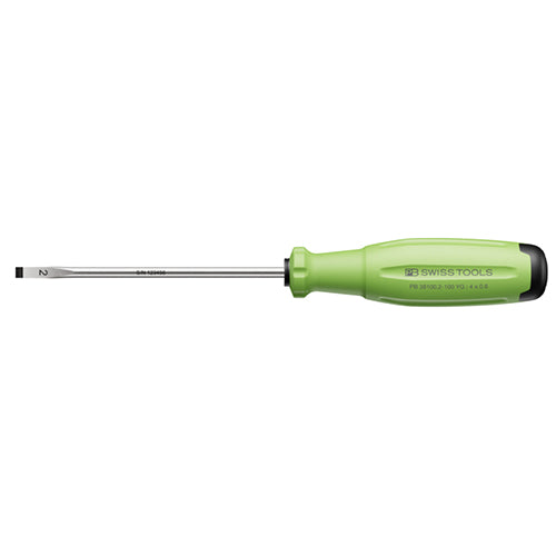 PB SWISS TOOLS 0.6x 4.0mm/100mm [-]ドライバー(黄緑) PB 38100.2-100 YG