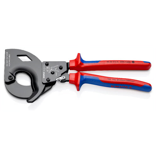 KNIPEX（ｸﾆﾍﾟｯｸｽ） φ45mm/315mm ケーブルカッター(ﾗﾁｪｯﾄ式) 95 32 315 A