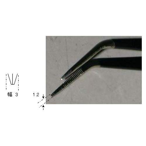 KNIPEX（ｸﾆﾍﾟｯｸｽ） 1.2x155mm 精密用ピンセット(ｽﾃｨｰﾙ製) 923437