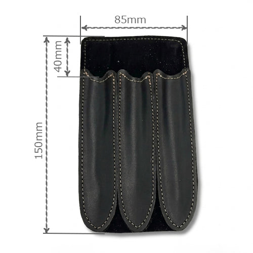 ESCO（エスコ） 150x85mm ピンセットケース(本革製/3本用) EA595CS-160
