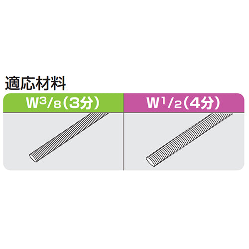 ミノル工業 W3/8"･1/2"/148mm 全ねじレンチ MC30Z034