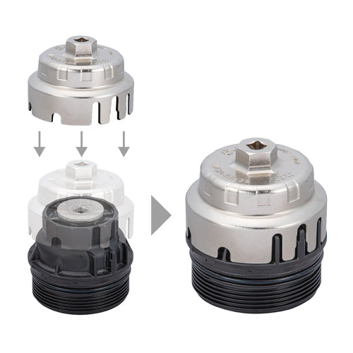 京都機械工具（KTC） 14個組 ｶｯﾌﾟ型ｵｲﾙﾌｨﾙﾀｰﾚﾝﾁｾｯﾄ AVSA14A