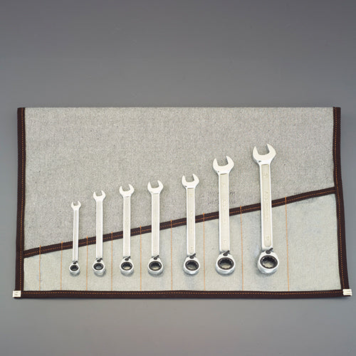 KTC 8-19mm/7本組 ｺﾝﾋﾞﾈｰｼｮﾝﾚﾝﾁ(ﾗﾁｪｯﾄ式) ※ESCOコオリジナルセット品
