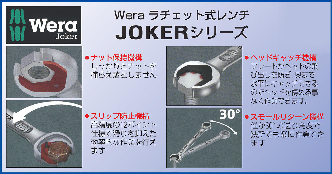 Wera（ヴェラ） 8mm コンビネーションレンチ(ﾗﾁｪｯﾄ式) 073268