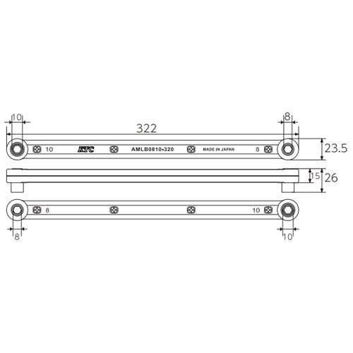 KTC（京都機械工具） ヘッドライト光軸調整レンチ AMLB0810