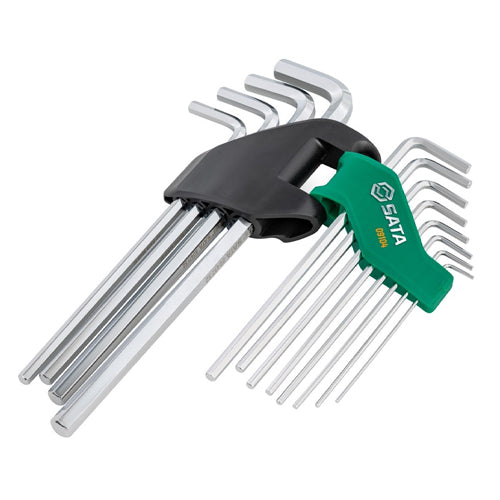 SATA 1/16"ｰ3/8" 12本組[Hexagon]キーレンチ 09104