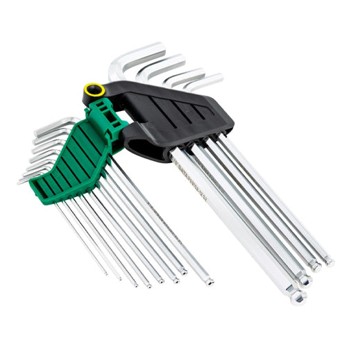 SATA 1/16"-3/8"12本組[Ball Hexagon]キーレンチ 09102