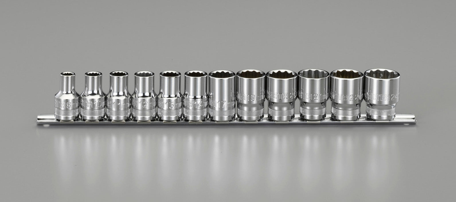 SATA 1/2"DR/8-24mm [12個組]ｿｹｯﾄｾｯﾄ(12角) ※ESCOオリジナルセット品