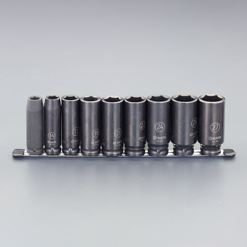 SATA 1/2"DR/13-27mm ﾃﾞｨｰﾌﾟｲﾝﾊﾟｸﾄｿｹｯﾄｾｯﾄ ※ESCOオリジナルセット品