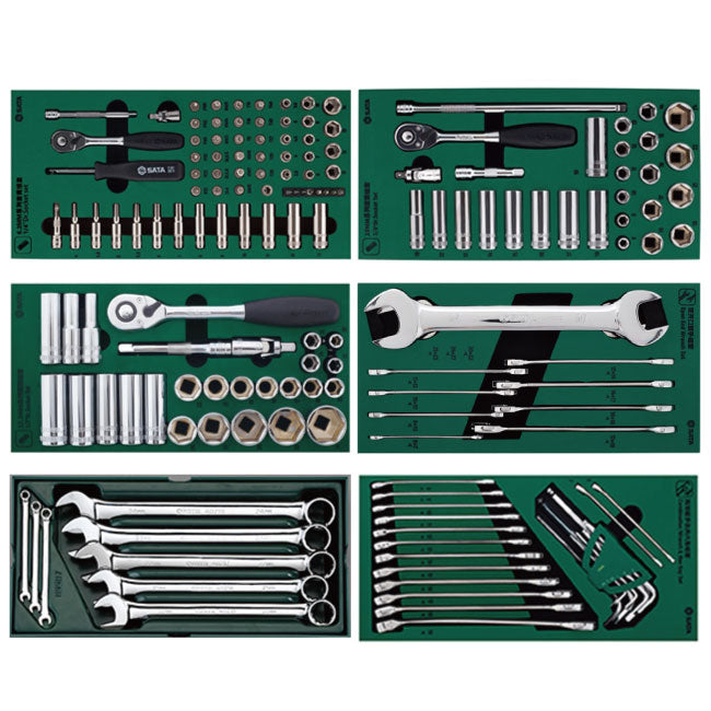 SATA [194個組]ツールワゴン付工具セット ※ESCOオリジナルセット品
