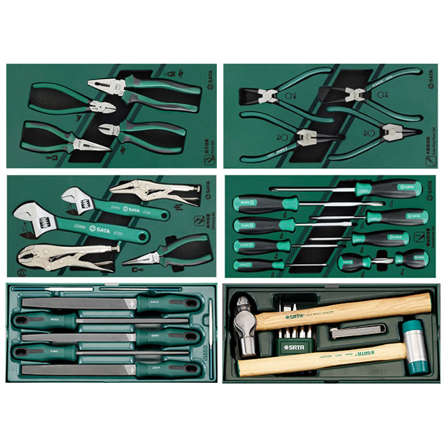 SATA [194個組]ツールワゴン付工具セット ※ESCOオリジナルセット品