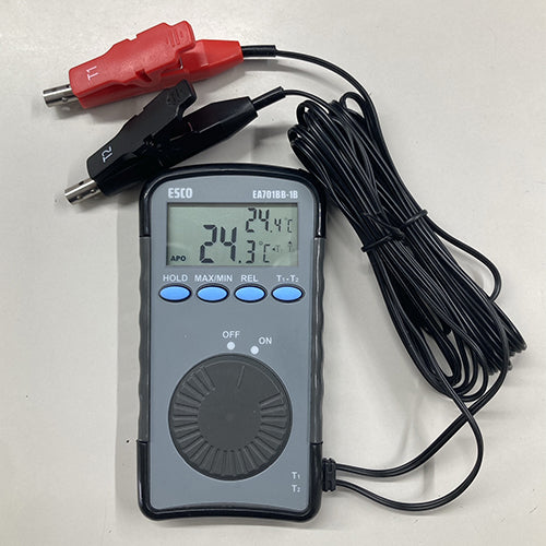 ESCO（エスコ） -50/+100ﾟC 空調用２点計測デジタル温度計 EA701BB-1B
