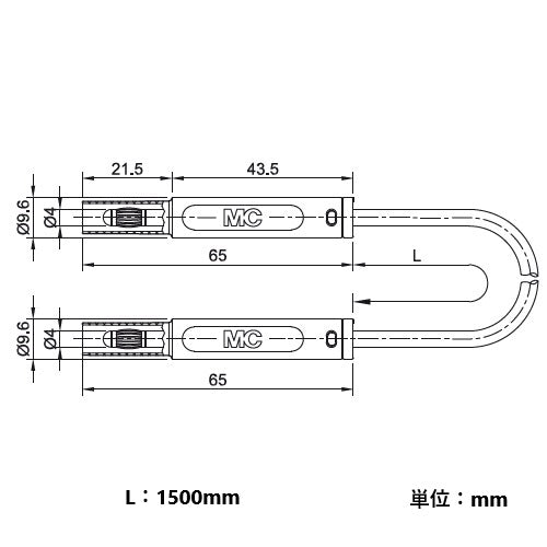 ESCO（エスコ） 1500mm テストリード  赤 EA707NC-742A