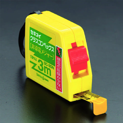 ESCO（エスコ） 19mmx 3m ｸﾞﾗｽﾌｧｲﾊﾞｰ絶縁メジャー(腰袋付) EA720AC-13A