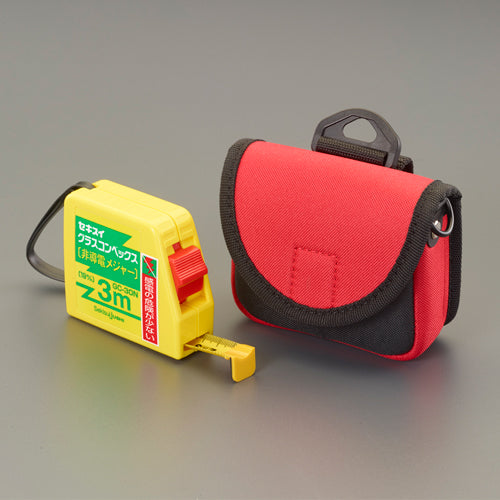 ESCO（エスコ） 19mmx 3m ｸﾞﾗｽﾌｧｲﾊﾞｰ絶縁メジャー(腰袋付) EA720AC-13A