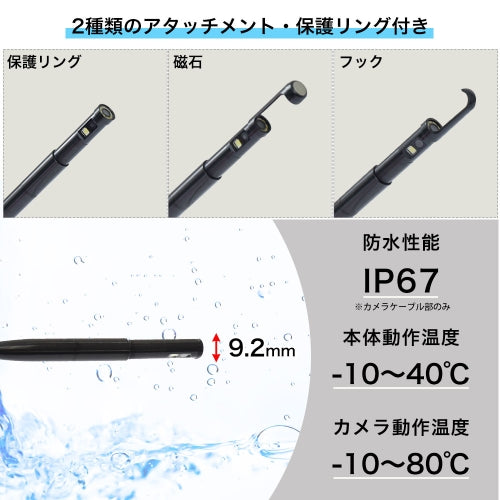 サンコー(THANKO) φ9.2mmx 5m ﾊﾝﾃﾞｨｰｽｺｰﾌﾟ(360度回転式) SMWYSNS5M