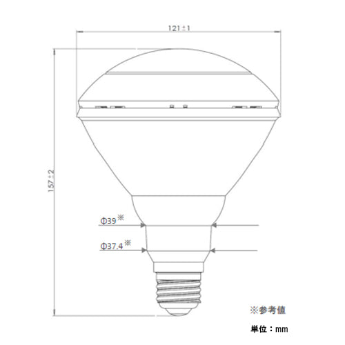 パナソニック（Panasonic） 160形/12.9W/E26 電球/LED(ﾘﾌﾚｸﾀ形･昼白色) LDR13NHBL16