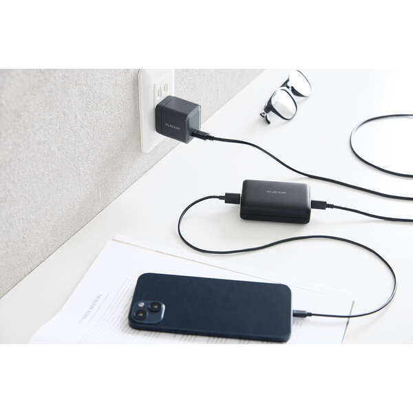 エレコム 10000mAh モバイルバッテリー DE-C46L-10000BK