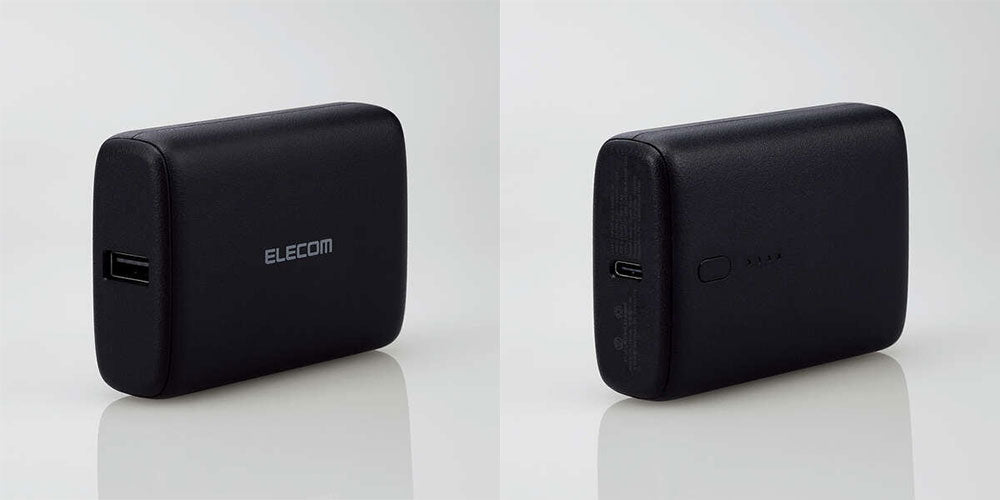 エレコム 10000mAh モバイルバッテリー DE-C46L-10000BK