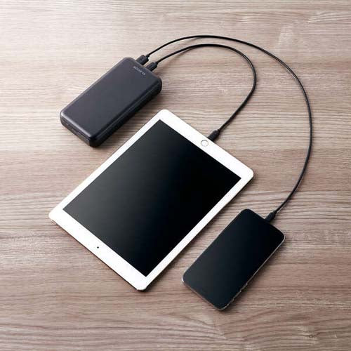 エレコム 20000mAh モバイルバッテリー EC-C07BK