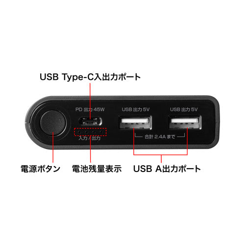 サンワサプライ 20100mAh  モバイルバッテリー(USB PD対応) BTL-RDC26
