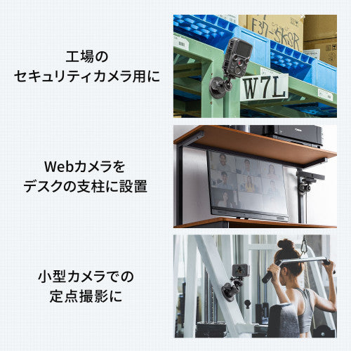 サンワサプライ 70x66.5x78.2mm カメラマウント(マグネット付 CR-LACAMMG1