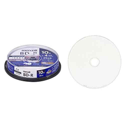 マクセル（maxell） 25GB ＢＤ-Ｒ(ﾋﾞﾃﾞｵ用 4倍速/10枚) BRV25WPG.10S