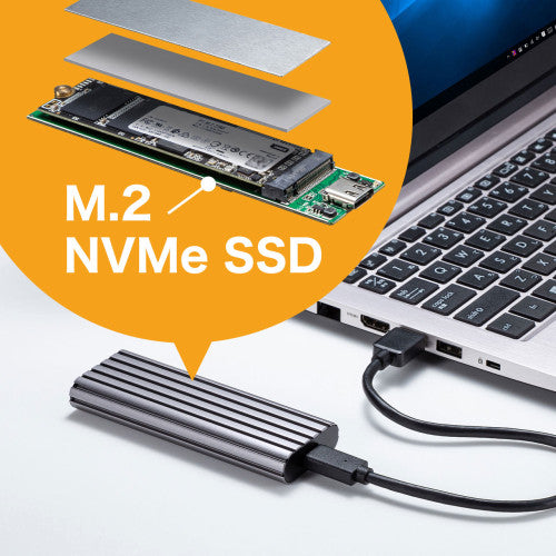 サンワサプライ SSDケース USB-CVNVM1