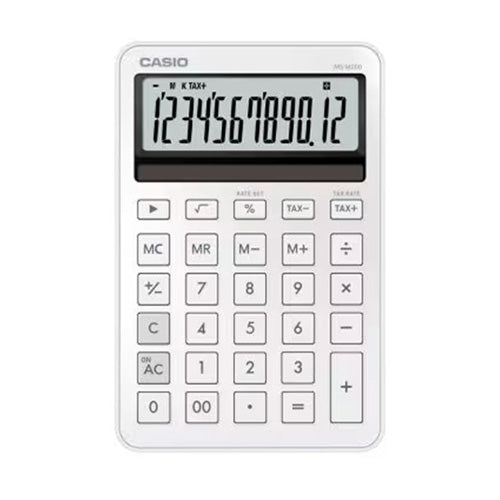 カシオ（CASIO） 12桁 計算機(ﾎﾜｲﾄ) MS-M200-WE-N