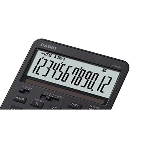カシオ（CASIO） 12桁 計算機(ﾌﾞﾗｯｸ) JF-M200-BK-N