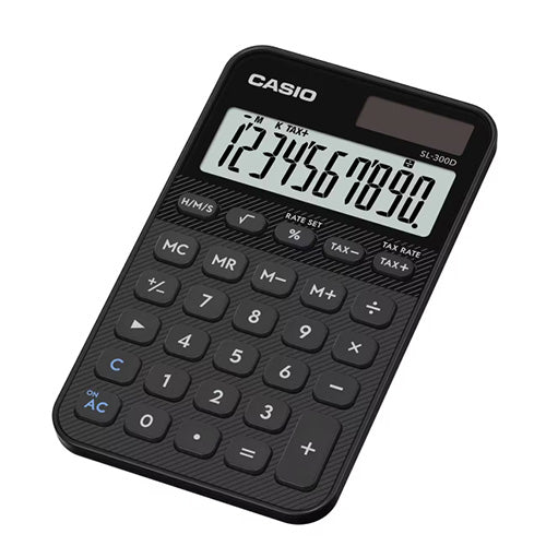カシオ（CASIO） 10桁 手帳型計算機(ﾌﾞﾗｯｸ) SL-300D-BK-N