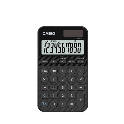 カシオ（CASIO） 10桁 手帳型計算機(ﾌﾞﾗｯｸ) SL-300D-BK-N