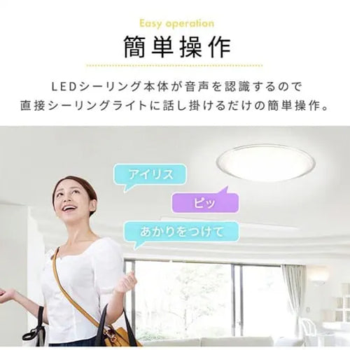 アイリスオーヤマ（IRIS OHYAMA） φ580x120mm LEDｼｰﾘﾝｸﾞﾗｲﾄ(音声操作/6畳用) CL6DL-5.11CFV