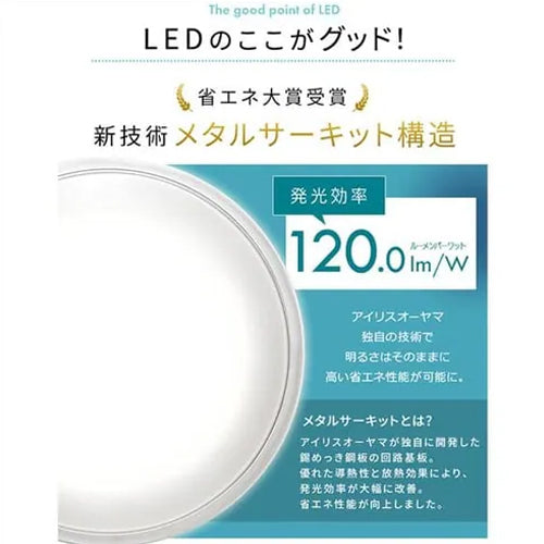 アイリスオーヤマ（IRIS OHYAMA） φ580x120mm LEDｼｰﾘﾝｸﾞﾗｲﾄ(音声操作/6畳用) CL6DL-5.11CFV