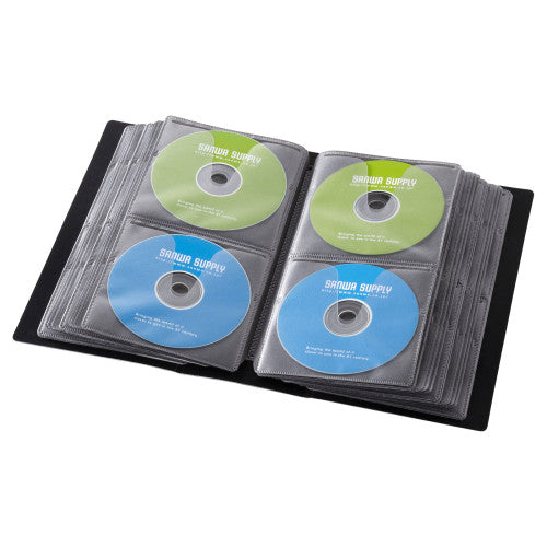 サンワサプライ 157x 113x280mm  ＣＤ/ＤＶＤケース(128枚) FCD-FLBD128BK
