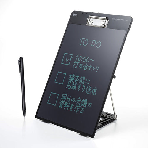 サンワサプライ 210x24x325mm 電子メモパッド DH-320BK